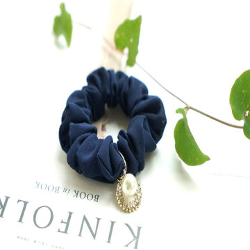 Wholesale Popular Handmade Hair Scrunchies with Pearl